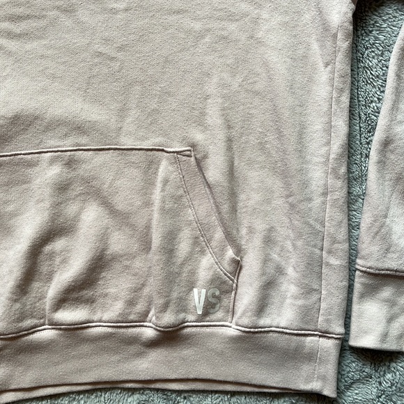 Victoria’s Secret side-zip chalk pink hoodie - size medium - Picture 2 of 6